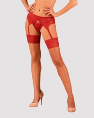 Чулки под пояс с широким кружевом Obsessive Lacelove stockings, размер XS/S картинка