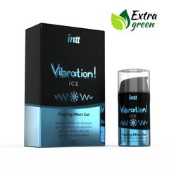 Жидкий вибратор с усиленным эффектом Intt Vibration Ice EXTRA GREEN Освежающий (15 мл) картинка