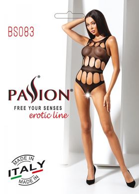 Сексуальне боді з вирізами Passion BS083, чорне зображення