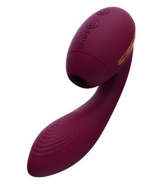 Вакуумний вагінально-кліторальний вібратор Kistoy Tina Mini Violet (діаметр 3,2 см) зображення