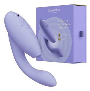 Двойной вакуумный клиторальный стимулятор с вибрацией Womanizer Duo 2 Lilac (диаметр 3,8 см) картинка