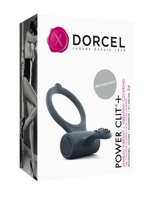 Ерекційне віброкільце з язичком Dorcel Power Clit Plus (USB зарядка) зображення
