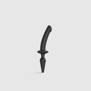 Анальна пробка з дилдо Strap-On-Me SWITCH PLUG-IN SEMI-REALISTIC DILDO BLACK, розмір S зображення