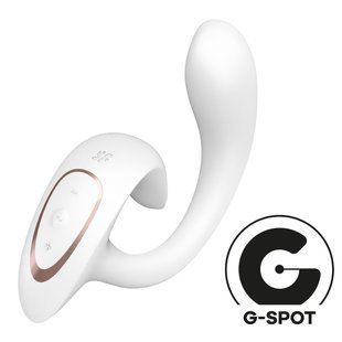Вагінально-кліторальний вібратор Satisfyer G for Goddess 1 White (діаметр 4 см) зображення