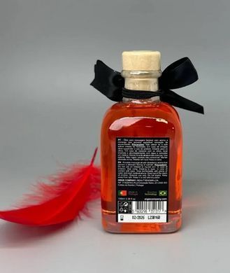 Набор для массажа: съедобное разогревающее масло + перышко Orgie Sexy Therapy Strawberry, клубника (100 мл) картинка