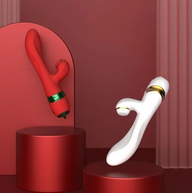 Вібратор-кролик з флогером LOCKINK SEVANDA Whip Vibrating Massage Wand Red&Green зображення