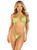 Минималистичное боди-бикини со стразами Leg Avenue Wrap around bikini bodysuit Neon Green One Size картинка