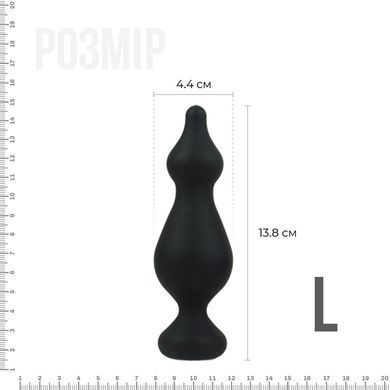Анальна пробка з двома переходами Adrien Lastic Amuse Big Black, розмір L (діаметр 4,4 см) зображення