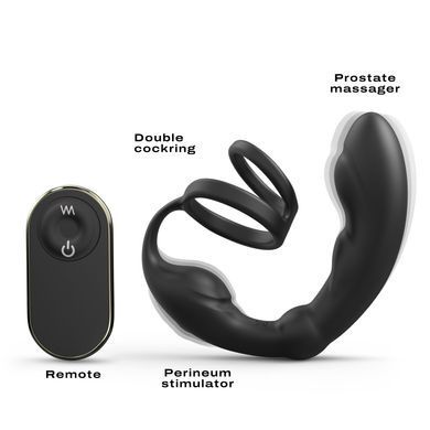 Массажер простаты с эрекционным кольцом и пультом ДУ Dorcel P-Ring картинка