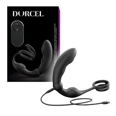Массажер простаты с эрекционным кольцом и пультом ДУ Dorcel P-Ring картинка