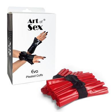 Красные плиссированные манжеты на руки с бантиком Art of Sex Eva картинка