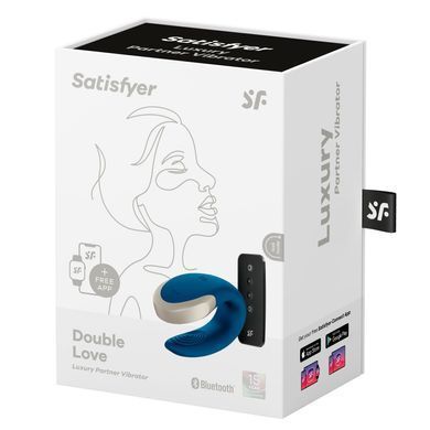 Смарт-вібратор для пар з пультом Satisfyer Double Love Blue зображення
