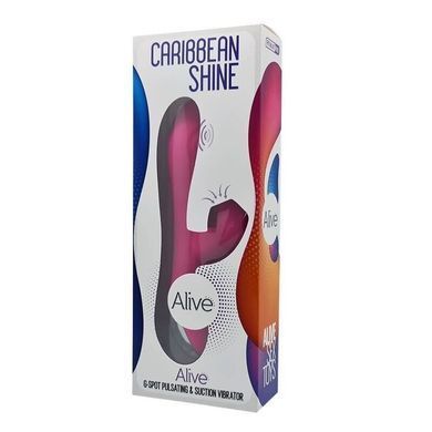 Вібратор-кролик 3 в 1 з пульсуючою стимуляцією точки G і вакуумом Alive Caribbean Shine Magenta зображення
