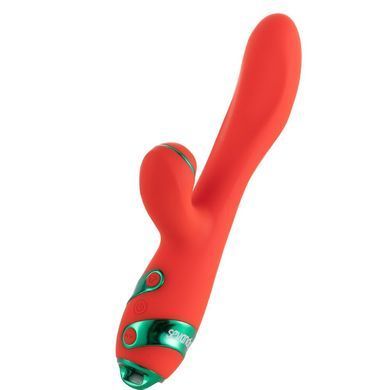 Вібратор-кролик з флогером LOCKINK SEVANDA Whip Vibrating Massage Wand Red&Green зображення