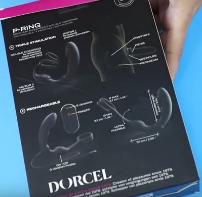 Массажер простаты с эрекционным кольцом и пультом ДУ Dorcel P-Ring картинка