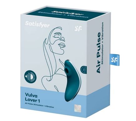 Вакуумний стимулятор із вібрацією Satisfyer Vulva Lover 1 Blue зображення