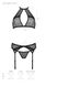Комплект білизни з мереживом: топ, пояс для панчіх, стрінги Passion SATARA SET black, розмір L/XL картинка 12