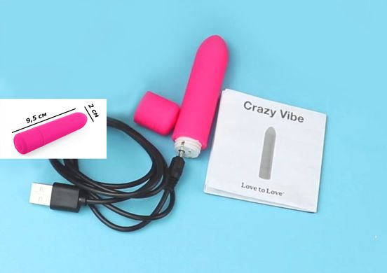 Віброкуля Love To Love Crazy Vibe (USB-зарядка) зображення