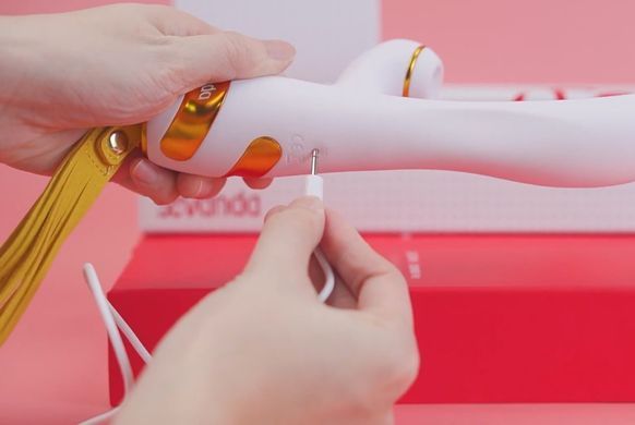 Вібратор-кролик з флогером LOCKINK SEVANDA Whip Vibrating Massage Wand Red&Green зображення