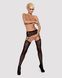 Сексуальні панчохи із поясом Obsessive Garter stockings S206 black, розмір S/M/L картинка 5