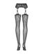 Сексуальні панчохи із поясом Obsessive Garter stockings S206 black, розмір S/M/L картинка 4