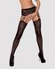 Сексуальні панчохи із поясом Obsessive Garter stockings S206 black, розмір S/M/L картинка 1