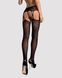 Сексуальні панчохи із поясом Obsessive Garter stockings S206 black, розмір S/M/L картинка 2