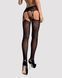Сексуальные чулки с поясом Obsessive Garter stockings S206 black, размер S/M/L картинка 2