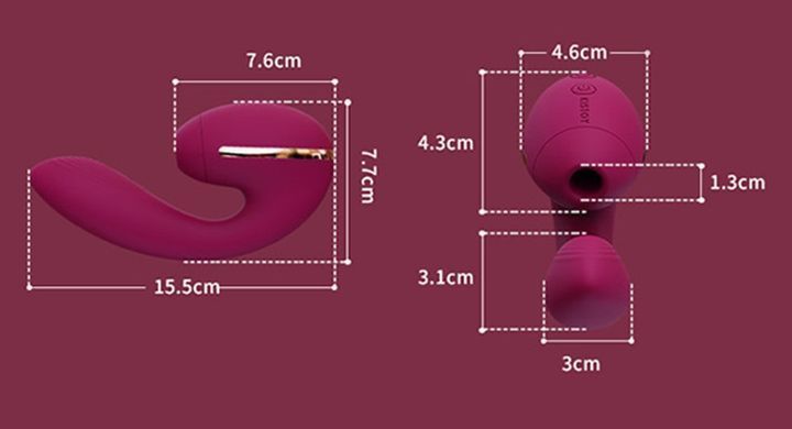 Вакуумний вагінально-кліторальний вібратор Kistoy Tina Mini Violet (діаметр 3,2 см) зображення