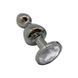 Металева анальна пробка Wooomy Lollypop Double Ball Metal Plug, розмір L (діаметр 3,5 см) зображення
