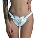 Трусики – сердце для страпона из натуральной кожи Feral Feelings Hearts Strap-on Belt White картинка 2