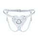 Трусики – сердце для страпона из натуральной кожи Feral Feelings Hearts Strap-on Belt White картинка 1