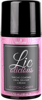Пробник гелю для мінету Sensuva Lic-o-licious Cotton Candy, солодка вата (6 мл) зображення