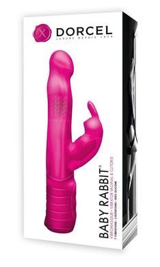 Вібратор - кролік Dorcel Baby Rabbit Pink (MD0555) з голівкою і кульками, які обертаються зображення