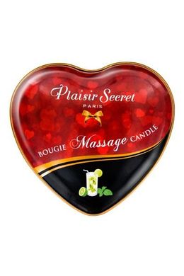 Масажна свічка сердечко Plaisirs Secrets Mojito Мохіто (35 мл) зображення