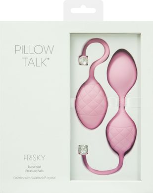 Розкішні вагінальні кульки PILLOW TALK Frisky Pink з кристалом Сваровські зображення