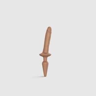 Анальна пробка з дилдо Strap-On-Me SWITCH PLUG-IN REALISTIC DILDO CARAMEL, розмір S зображення