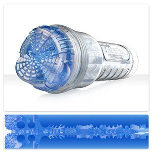 Прозрачный мастурбатор - оральный секс (глубокое горло) Fleshlight Turbo Core Blue Ice картинка