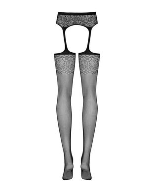 Сексуальні панчохи із поясом Obsessive Garter stockings S207, розмір S/M/L зображення