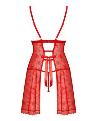 Еротична сорочка + трусики Obsessive Claussica Red, розмір XS/S зображення