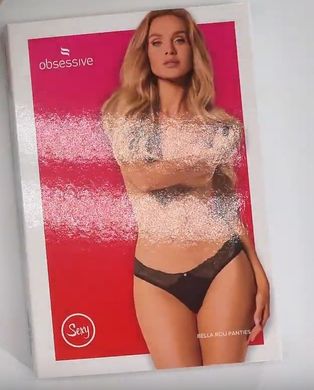 Элегантные трусики-бразилиана Obsessive Bella Rou panties, размер XS/S картинка