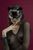 Шкіряна маска кішечки Feral Feelings Catwoman Mask, чорна зображення