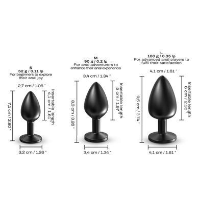 Металлическая анальная пробка Dorcel ONIX PLUG, размер L (диаметр 4,1 см) картинка