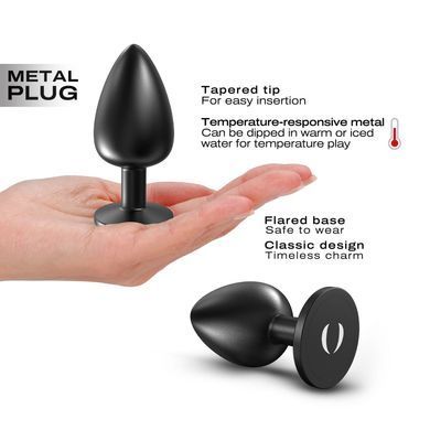Металлическая анальная пробка Dorcel ONIX PLUG, размер L (диаметр 4,1 см) картинка