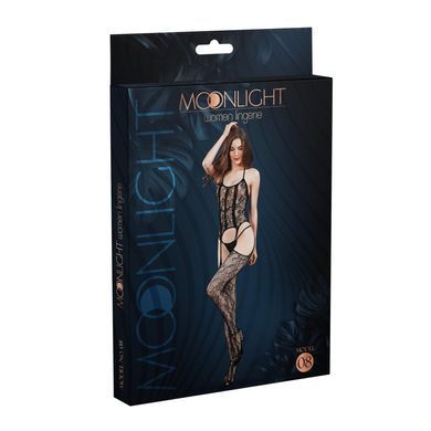 Бодистокинг с доступом и имитацией корсета и чулок на подвязках Moonlight Model 08 Black (размер 36-44) картинка