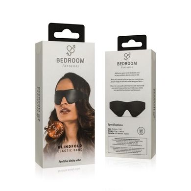 Кожаная маска на глаза на резинке Bedroom Fantasies Blindfold Elastic Band Black картинка