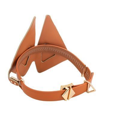 Маска на очі шкіряна LOCKINK Vixen Blindfold Brown Set зображення