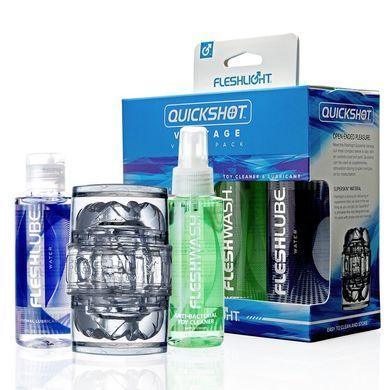 Мастурбатор + лубрикант + спрей для догляду Fleshlight Quickshot Vantage Value Pack зображення
