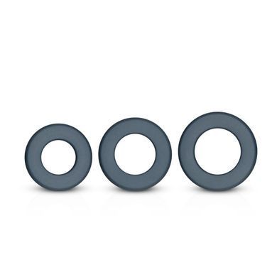 Набір ерекційних кілець Boners 3-Piece Hefty Cock Ring Set (діаметр 3 см, 3,5 см та 4 см) зображення