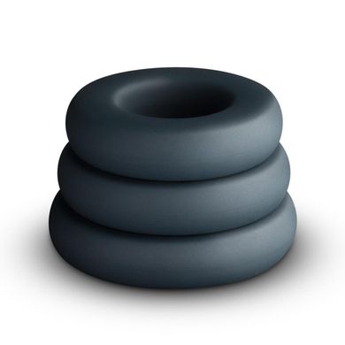 Набір ерекційних кілець Boners 3-Piece Hefty Cock Ring Set (діаметр 3 см, 3,5 см та 4 см) зображення